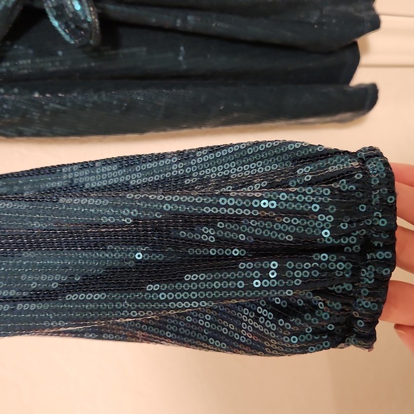 Emerald green sequins dress - Picture 4 of 5